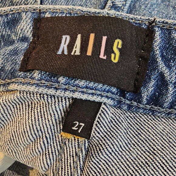 Rails The Sunset Jeans Sz 27 High Rise Ankle Flare Slim Fit Medium Wash Denim - Picture 6 of 13